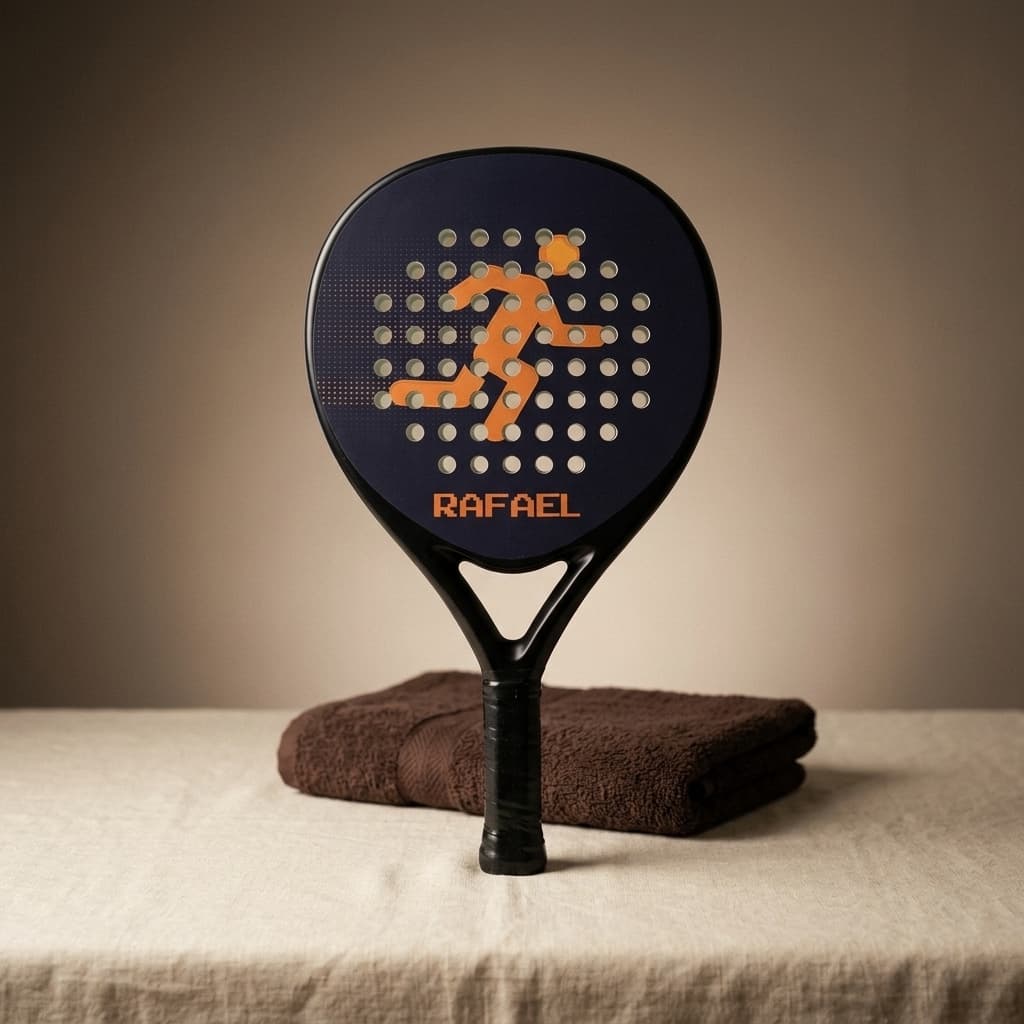 Custom padel racket voor Rafael